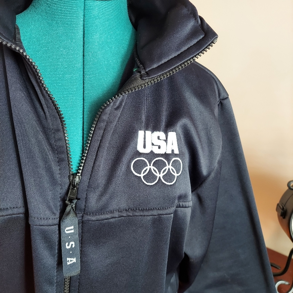 USA Olympic Navy Warmup Full Zip Jacket - Picture 3 of 13